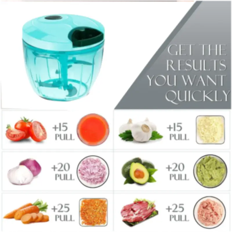 Manual Pull String Food Chopper Vegetable Cutter Dori Chopper Blender for Fruits Nuts and Onions