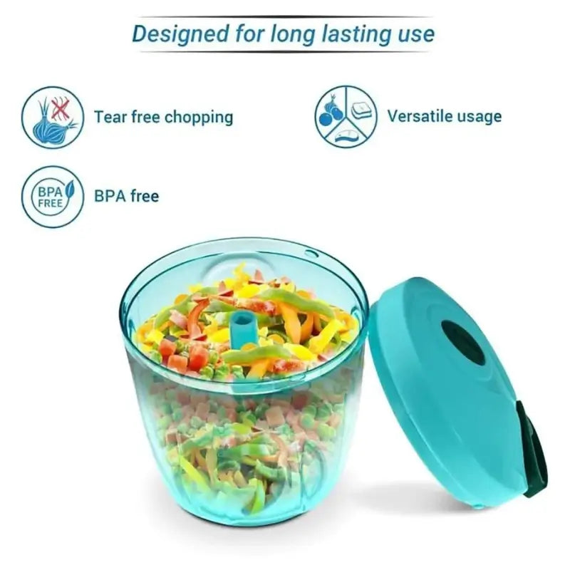 Manual Pull String Food Chopper Vegetable Cutter Dori Chopper Blender for Fruits Nuts and Onions